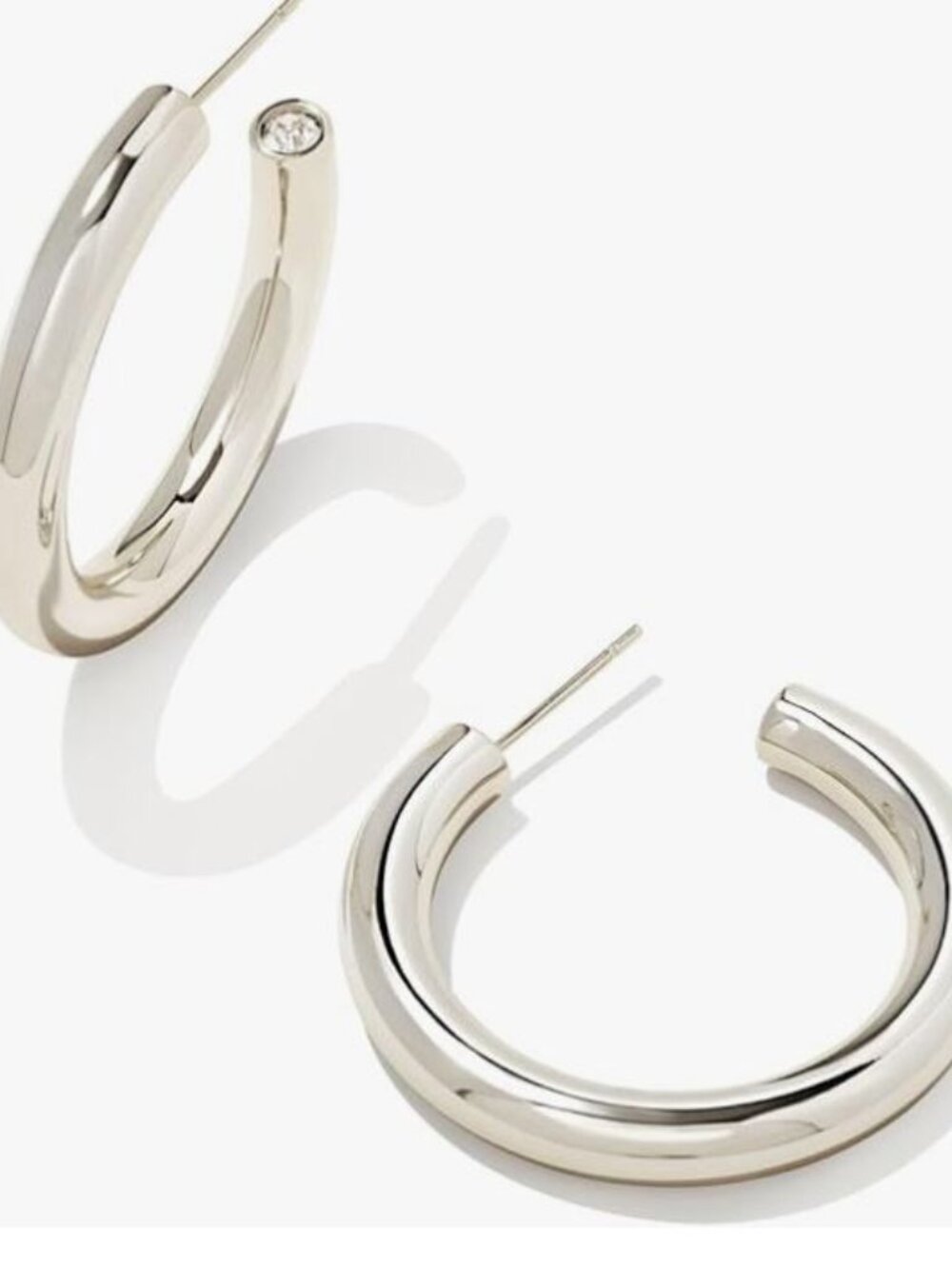 Kendra Scott Colette Hoope Earrings~Lot of 2~ Silver and Rose-Gold Plated Brass